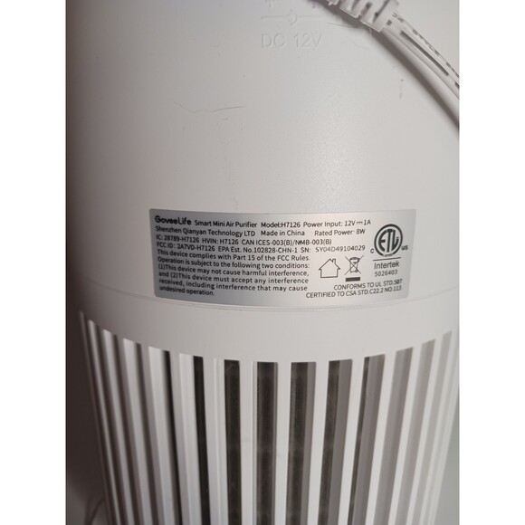 GoveeLife Mini Air Purifier for Bedroom, HEPA Smart Filter Air Purifier H7126 - Picture 5 of 9